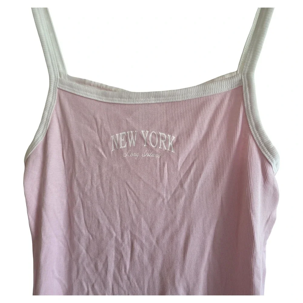 HM Kids Pink New York‎ Long Island Ribbed Cami Mini Dress Size 16 18 Years